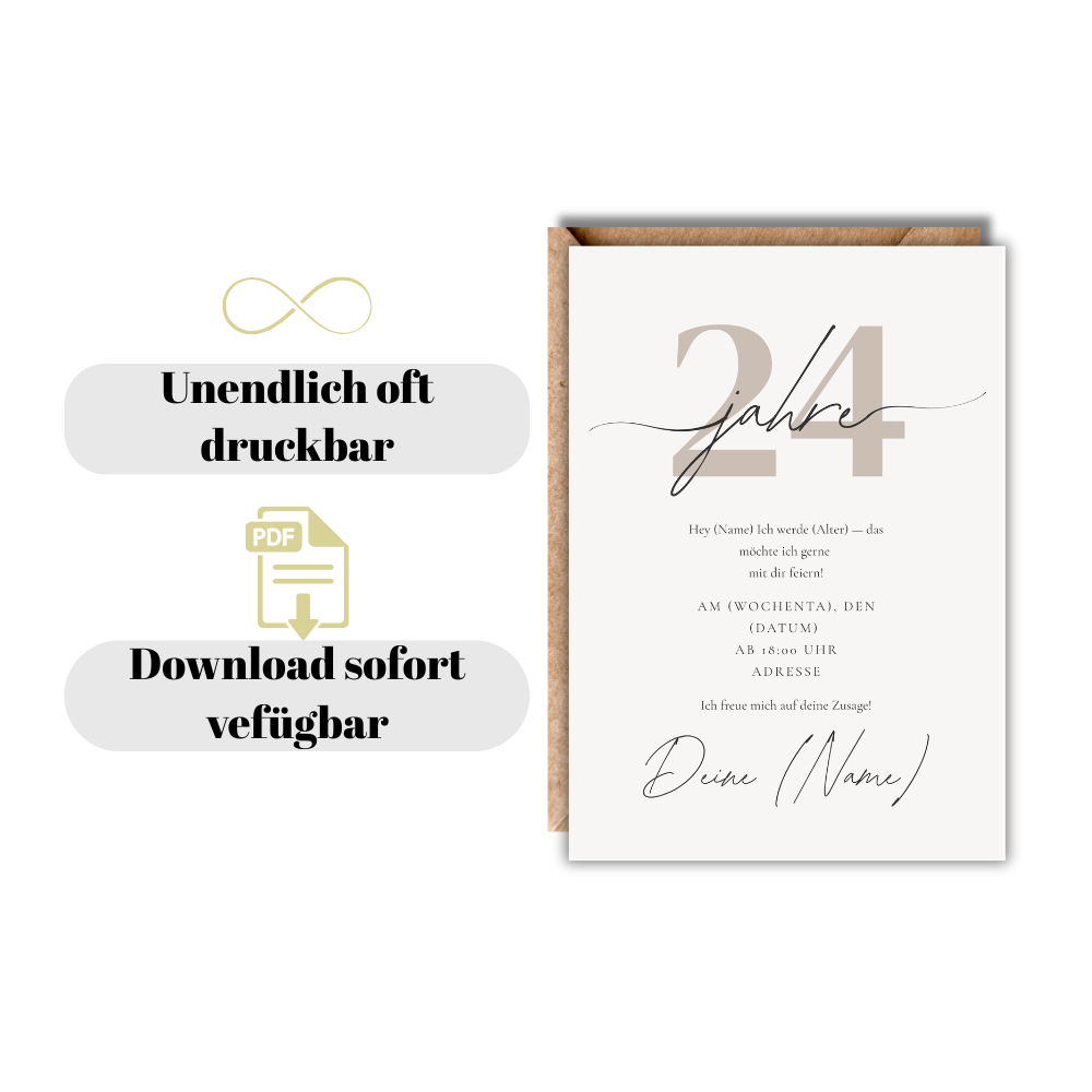 Geburtstagseinladungskarte zum ausdrucken